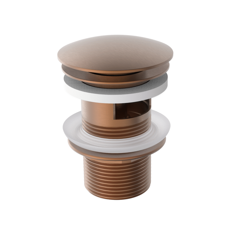 G&P Sky Wastafelplug - mat koper PVD